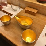 鮨処 凜 - 農作の錫製のお猪口と片口