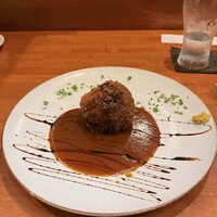 リストランテ野呂 - ★9リストランテ野呂のメンチカツ　デミグラスバルサミコで