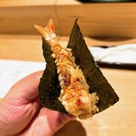 鮨 おにかい×2 - 海老天海苔巻き