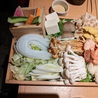 しゃぶ輝 黒毛和牛しゃぶしゃぶ・すき焼き専門店 新橋店 - 茸と野菜の盛り合わせ