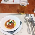 TAVERNAMANO - 追加の本日のスープ、生ビール