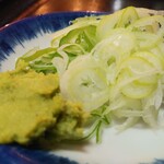 そば大村庵 - 鳥からおろし1,200円の薬味