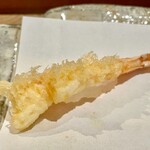 天ぷら浅沼 - おまかせ増量コース
                                　└車海老（天つゆ）