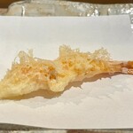 天ぷら浅沼 - おまかせ増量コース
                                　└車海老（塩）