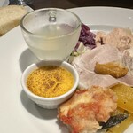 トラットリア チェーロ - ・前菜の盛り合わせ（トウガンとオクラの冷製スープ付き）