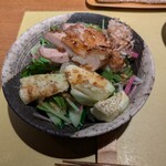 酒麹 びしを - 水なすと鶏のサラダ