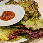 照月苑 - サニーレタスがサンチュがわりに^ - ^