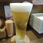 FRENCH CURRY SPOON - まずはビールで乾杯♪　グラス360円　H26.3