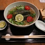 なにわ翁 - 冷やし水なすそば