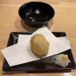 すし酒場すさび湯 - 天出汁と半熟煮卵の天ぷら
