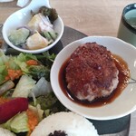 農楽里 - ふわふわハンバーグ デミグラスソース ♪