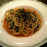 トラットリア・ゴロージィー - オリーブとカブラ菜のスパゲッティ