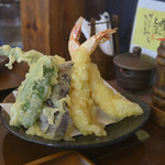 蕎花 - ・海老天ぷら単品（野菜盛り合わせ）＠税込1,100円