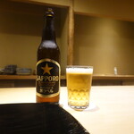 富小路 やま岸 - 最初はビール♪