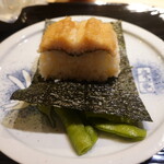 富小路 やま岸 - 鱧寿司、枝豆