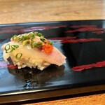 亀寿司 - カワハギ肝のせ