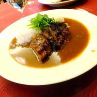 シェ・イノ - チャリティーカレー2013：福島伊達鶏のキャラメリゼとスパイシーカレー