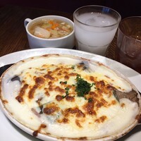 渋谷アチェーゾ - スパイシーボロネーズ　ソーセージと茄子のドリア　1,100円