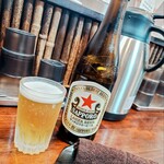 とんかつ・トンテキ たつまきや - サッポロ赤星(650円) 　赤星お気にです！