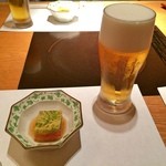 しゃぶしゃぶ・日本料理 木曽路 - ビールとお通し