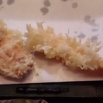 天藤 - 天藤 ＠西葛西 ランチ 天ぷら定食の海老と鮭