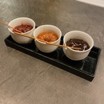 中華じげん - 梅味噌、辛味噌、甘味噌