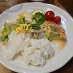 キッチン ブルー グローブ - 最後のワンプレート