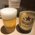 とんかつ 九六喜 - 瓶ビール赤星