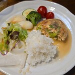 キッチン ブルー グローブ - 再びワンプレート