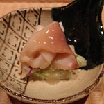 伯雲 - 白芋茎に潰した枝豆、北寄貝