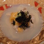 伯雲 - 岩手の紫雲丹と蛤と蛤のお出汁の自家製冷たい冷麦