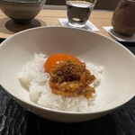 ひがしやま 司 - ❸自家製XO醬 卵かけ