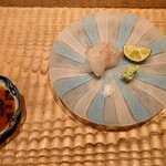 伯雲 - お造り　徳島の虎魚のぶつ切り