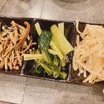 炭火焼肉 肉匠 黒部 新札幌店 - ナムル盛り合わせ