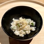 温石 - 鱧 甘長唐辛子 混ぜご飯