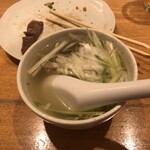 牛タンの笑や - テールスープ