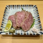寿司大 - カマトロ塩炙り…脂がめちゃくちゃ乗っていて美味