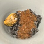 赤坂 鮨大谷 - 烏賊とムール貝のパエリア＆イクラ添え