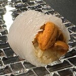 赤坂 鮨大谷 - 剣先烏賊＆馬糞雲丹