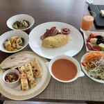 クラブインターコンチネンタル専用ラウンジ - メインディッシュ(ベジタブルオムレツ)