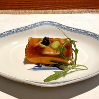 南蛮 銀圓亭 - ゼリー寄せに枝豆。夏だねえ。