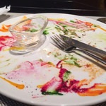 リュミエール大阪KARATO - 食べ終わったお皿は、まるで絵の具のパレット