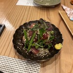 兎 - ○本日のおすすめ　カツオとニラの胡麻和え、、カツオの意外な食べ方で美味しかった♪