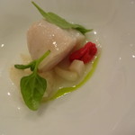 アコルドゥ - 3月　バカラオのコンフィタードとラルド　皮のカルド　煮たパンとチェリートマト