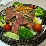 島国 曽根崎本店 - ローストビーフサラダ　お肉がとろけるよ。