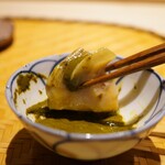 炎水 - 先ほどの肝ソースに浸せば、鉄板すぎる悶絶の旨さへ、、