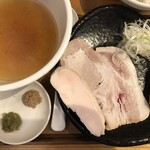 麺屋鈴春 - 塩つけ麺＋藻塩・山葵