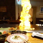 ステーキハウス西湘 - お待ちかねファイヤー