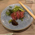 季肴 からはし - 和牛タタキ一寸食べちゃった。