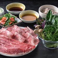 鹿児島黒毛和牛「薩摩牛」肩ロース(70g) + 鹿児島黒毛和牛「薩摩牛」ブリスケ(70g)